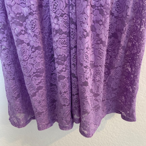 Torrid Curve Babydoll Chemise 2X Purple Lace Coquette Milk Maid Romantic Fairy - Picture 6 of 11